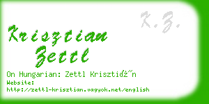 krisztian zettl business card